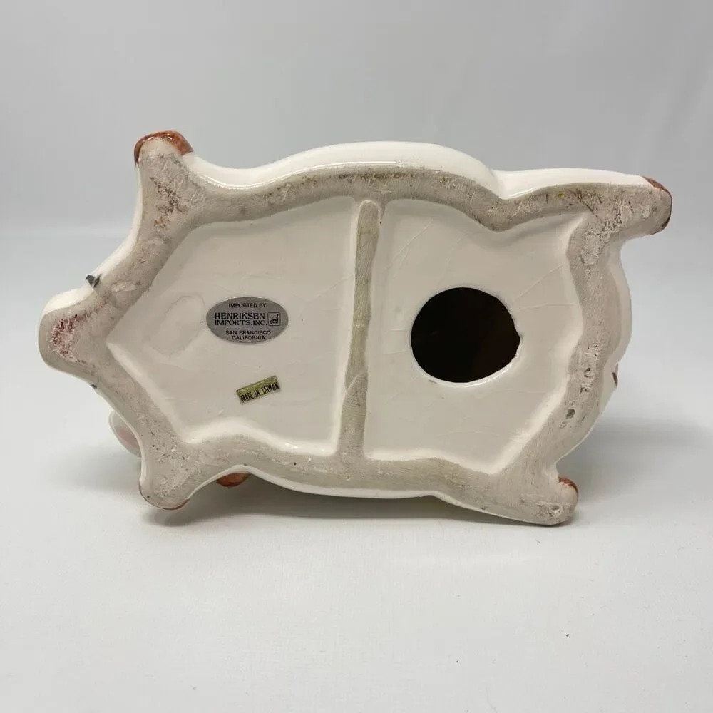 4 Pig High Ceramic Pile Pokadots Coin Bank 8